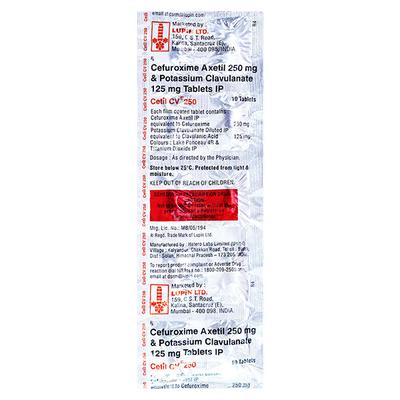 Cetil CV 250 Tablet 10'S - Bacterial Infections-Cep