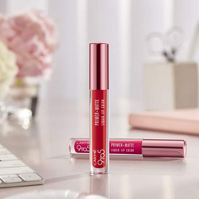 Lakme 9to5 Primer + Matte Liquid Lip Color MB1 Hustling Nude 4.2 ml - Primer