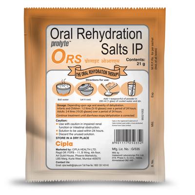 ORS Prolyte Refreshing Orange Flavour Powder 21gm - Oral Rehydration (Ors)