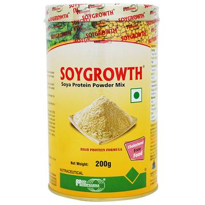 SOYGROWTH SOYA PROTEIN POWDER MIX CHOLESTEROL FREE FOOD Powder 200gm - Supplements-Vam