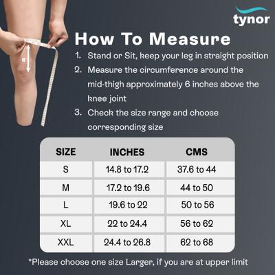 Tynor CURE Compression Stocking Mid Thigh CLASSIC (Pair) (XL) (I 15) - Knee/Ankle/Leg/Foot Supports