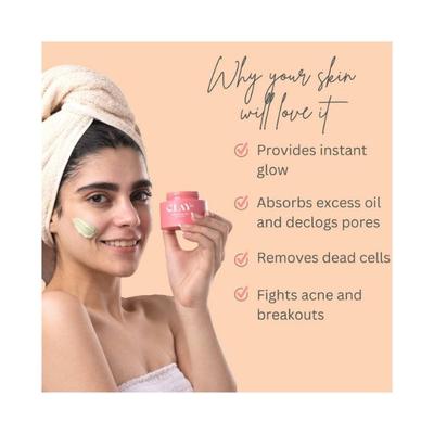 Purifying Matcha Clay Mask 50gm - Face Packs