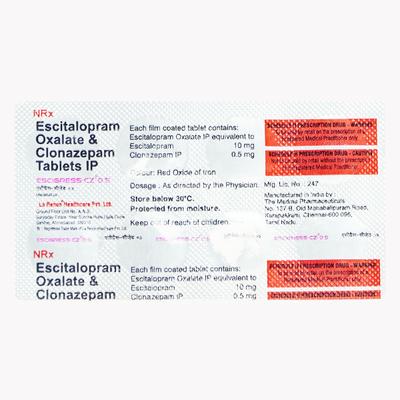 Escigress CZ 0.5mg Tablet 10'S - Depression-Ant