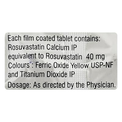 Rozustat 40mg Tablet 10'S - High Cholesterol-Dys