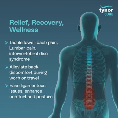 Tynor Cure Lumbo Sacral Belt - Black (M) (A 06) 1's - Abdomen/Neck/Arm/Elbow Supports