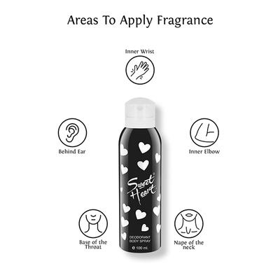 Sweet Heart Black Deodorant Perfumed Bodyspray 100 ml - Deodorants/Roll-Ons