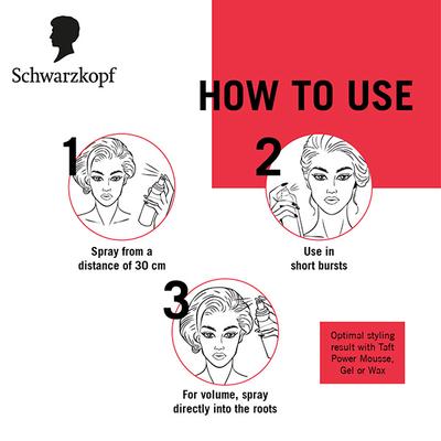 Schwarzkopf Taft Shine Hair Lacquer Mega Strong 5 Hair Spray 250ml - Hair Sprays & Mists