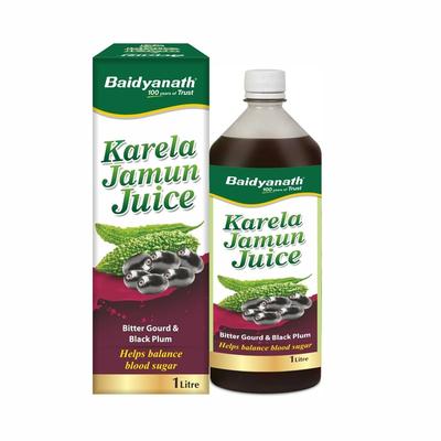 Baidyanath Karela Jamun Juice - Bitter Gourd and Black Plum 1 litre - Ayurvedic Juices