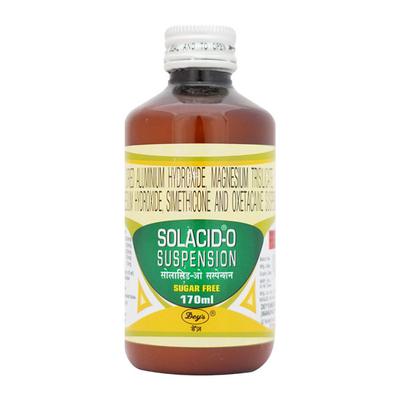Solacid O sugar free Suspension 170ml - Ulcer/Reflux/Flatulence-Aaa