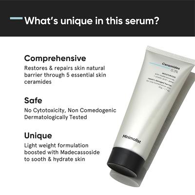 Minimalist Ceramides 0.3% + Madecassoside Strengthens and repair Skin Barrier 50 gm - Face Moisturizers