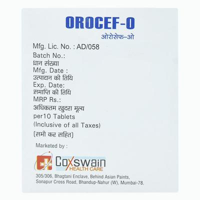 OROCEF O Tablet 10's - Bacterial Infections-Cep