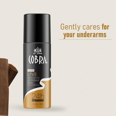 St. John Cobra Cool Limited Edition Deodorant Spray 150 ml + Live Limited Edition Deodorant Spray 150 ml + Cobra Eau De Parfum 15 ml 3's - Men Deodorants/Roll-Ons