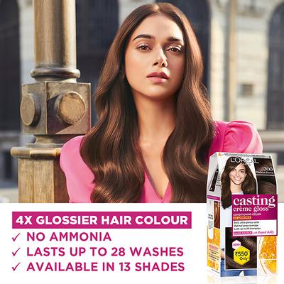 L'Oreal Paris Casting Creme Gloss Hair Color, 530 Praline Brown 159.5 Gm - Crème