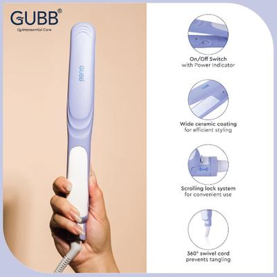 GUBB Hair Straightener with Wide Ceramic Coated Plates - (GB-557) Purple 1's - Straighteners