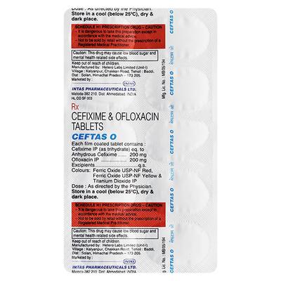 Ceftas O Tablet 10'S - Bacterial Infections-Cep