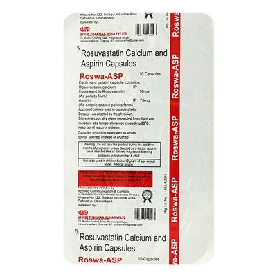 ROSWA ASP 10/75 Capsule 10's - High Cholesterol-Dys