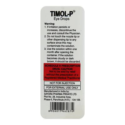 TIMOL P Eye Drops 5ml - Glaucoma-Ant