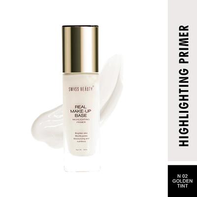 Swiss Beauty Real Make-Up Base Highlighting Primer - (Golden Tint) 32 ml - Highlighters & Illuminators