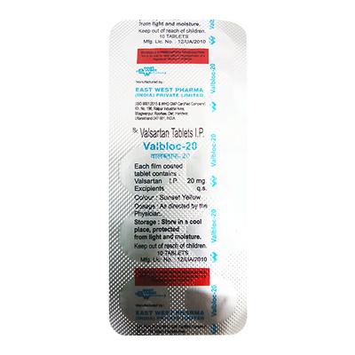 Valbloc 20mg Tablet 10'S - Hypertension-Ang