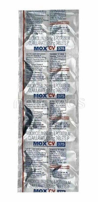 MOX CV 375mg Tablet 10'S - Bacterial Infections-Pen