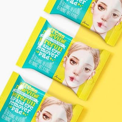 Ariul Stress Relieving Purefull Lip and eye remover tissue 55 ml - Facial Wipes & Tissues
