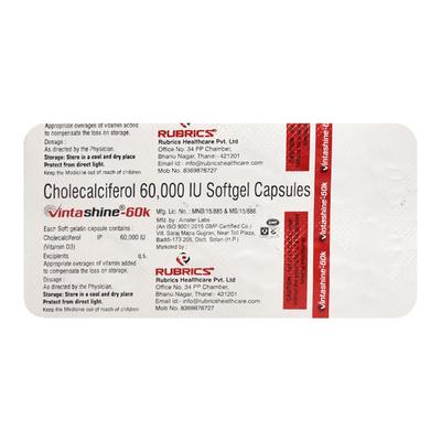 VINTASHINE 60k Softgel Capsule 8's - Supplements-Vit