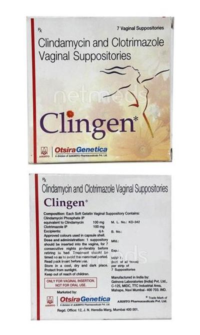 Clingen vaginal Suppository 7'S - Vaginal Conditions-Pre