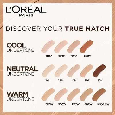Loreal Paris True Match Super Blendable Foundation Hydrating Hyaluronic Acid Warm Undertone 6.5D 6.5W 30ml - Foundation