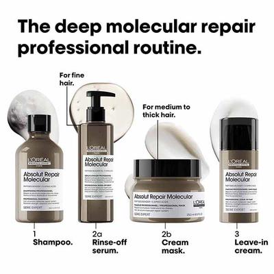 L'Oreal Professionnel Absolut Repair Molecular Sulfate-Free Deep Repairing Shampoo for Damaged Hair 300 ml - Shampoos
