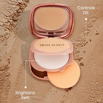 Swiss Beauty Matte & Set Duo Compact-Ivory 10 gm - Compact Powder