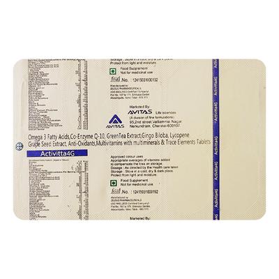 ACTIVITTA 4G Tablet 10's - Supplements-Sup