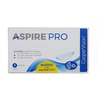 CooperVision ASPIRE PRO Monthly Disposable Spherical Silicone Hydrogel Lenses (3 Lenses) (Power -4.00) - Eyecare Lenses