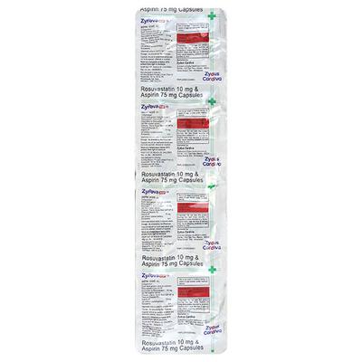 Zyrova Asp 10/75mg Capsule 10'S - High Cholesterol-Dys