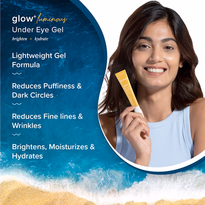 Aqualogica Glow Plus Luminous Under Eye Gel 20 gm - Under Eye Creams & Serums