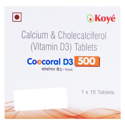 COECORAL D3 500mg Tablet 15's - Supplements-Cal