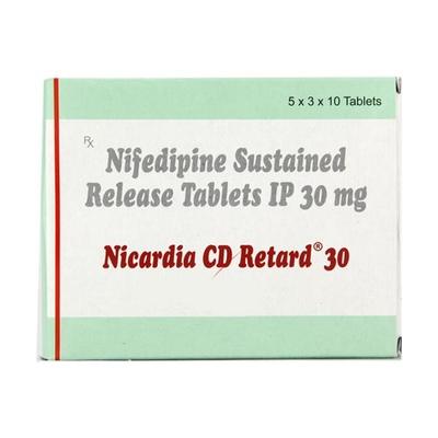 Nicardia CD Retard 30mg Tablet 10'S - Hypertension-Cal