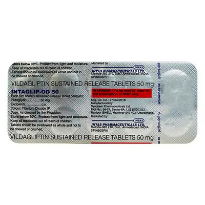 INTAGLIP OD 50 Tablet 10's - Diabetes-Ant