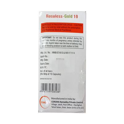 ROSULESS GOLD 10 Capsule 15's - Blood Clot-Ant