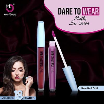 Matt Look Dare To Wear Matt Liquid Lipstick Waterproof Rich Lip Color for Moisturised Kissable Lips 16 3.5 ml - Lipsticks