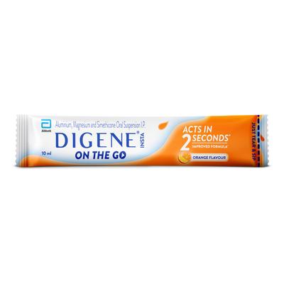 Digene Insta On The Go Liquid - Orange Flavour (Pack of 5 x 10ml) 1 s - Acidity