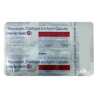 Rosulip Gold 20Mg Capsule 10's - High Cholesterol-Dys