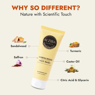 Alziba Cares Face Wash - Sandalwood 100 ml - Face Washes