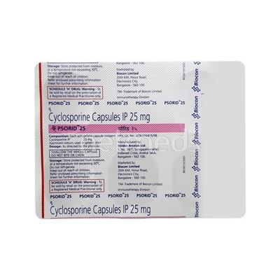 Psorid 25mg Capsule 5'S - Auto Immune Disease-Imm