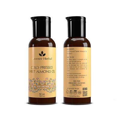 Avimee Herbal Cold Pressed Almond Oil 50 ml - Hair Oils