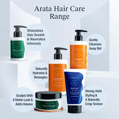 Arata Natural Styling & Hold Hair Cream With Organic Flaxseed & Olive Oil 100 ml - Hair Gels & Waxes