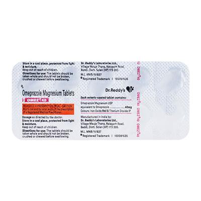 Omez 40mg Tablet 10'S - Ulcer/Reflux/Flatulence-Aaa