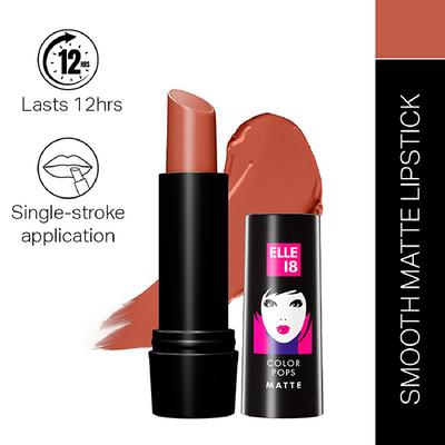 Elle 18 Color Pop Matte Lipstick, B02, Brown Ginger 4.3gm - Lipsticks