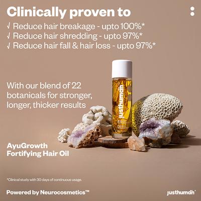 Justhuman Ayugrowth fortifying Hair Oil 120 ml - Hair Oils
