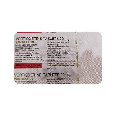VANTAXA 20 Tablet 10's - Depression-Ant