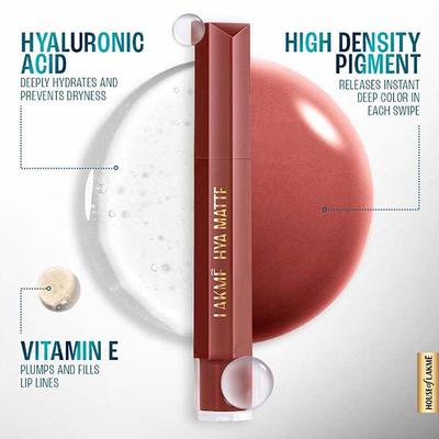 Lakme 9to5 Hya Matte, Win Win Pink, Hydrating Liquid Lipstick With Hyaluronic Acid 5.3 ml - Liquid Lipsticks